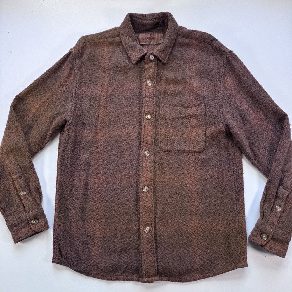 ABERCROMBIE & FITCH Soft A&F Collection Plaid Brushed Button Up Shirt Mens Small